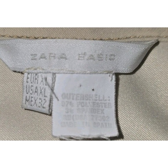 Zara Basics Women's Beige Shacket Shirt Jacket Oversized  SZ XL Minimalist - Picture 3 of 11